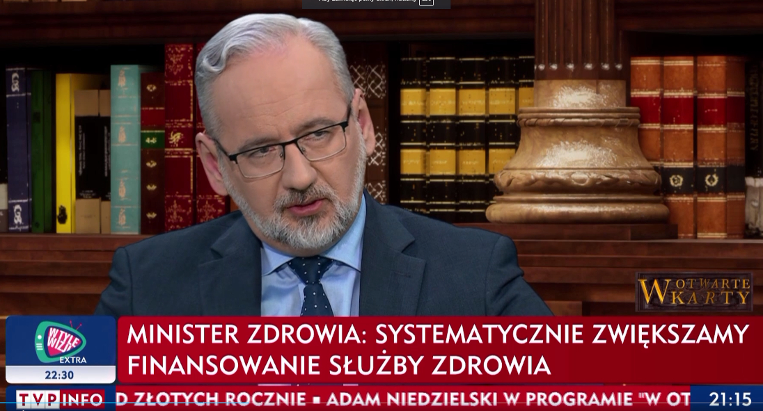 Rozmowa z Ministrem Zdrowia - Adamem Niedzielskim na temat reorganizacji Szpitala 